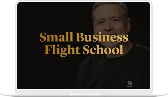 small business flight school on  laptop